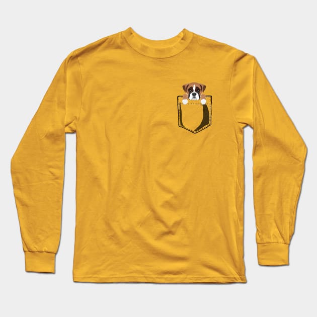 Pocket Boxer Long Sleeve T-Shirt by JKA